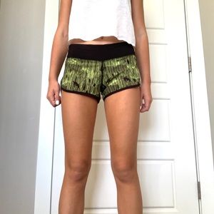 green and black lulu lemon running short